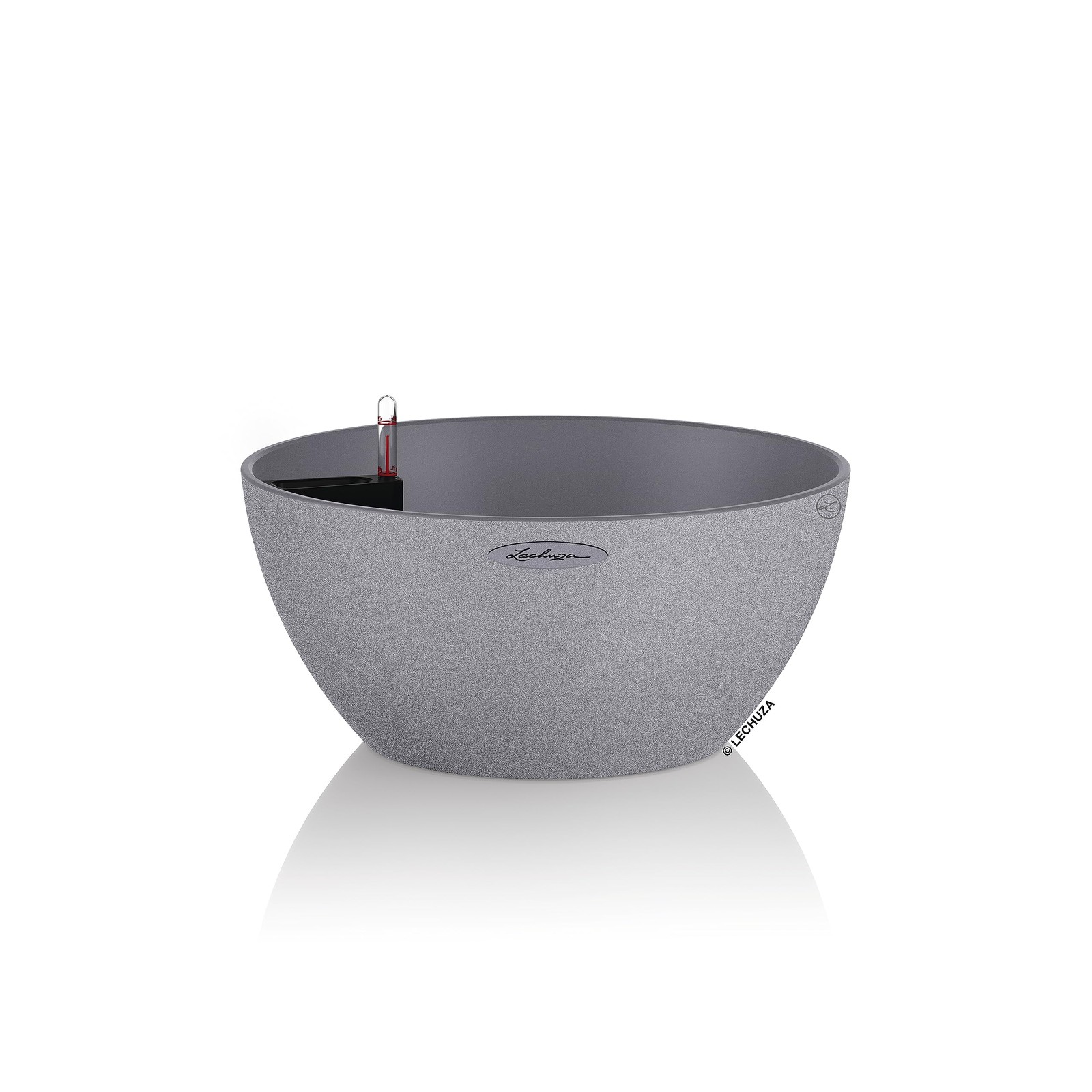 Pot de fleurs réserve d'eau Stone Cubeto bac à plante intérieur extérieur 40cm
