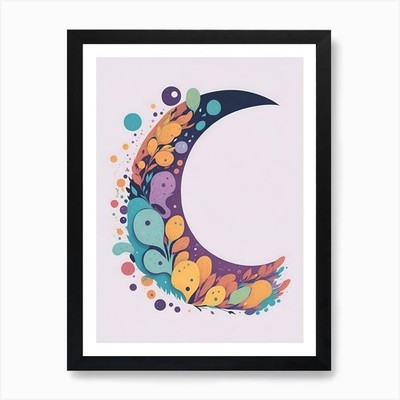 Bunter Buchstabe C Illustration 43 A gerahmtes Wandbild Poster Leinwanddruck Bild