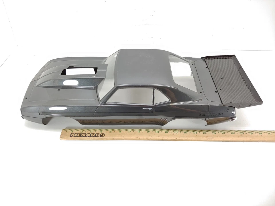 Custom Painted Losi 69 Camaro Body Set (Needs nose engine piece) Dark Gray Nice - Image 4 of 4
