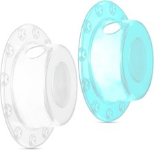 2 Pa Bathtub Spers, 6.1 Inch Transparent Green PVC Bathtub Overflow