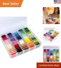 Friendship Bracelet String Kit String Bracelet Making Kit with 80 Skeins Embr...