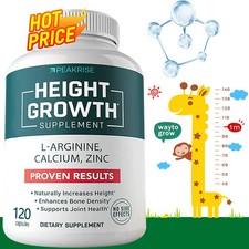 Height Growth Supplement,Supports Bone Health,Balance Bone Density,120 Caps