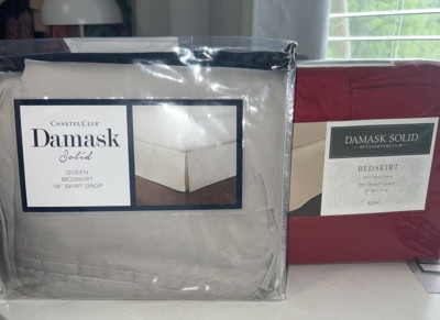 Charter Club Damask Solid Bedskirt, Queen or King- You Pick