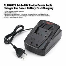 Bosch AL1820CV Li-ion Battery Fast Charger AL1860CV 14.4V-18V 3.0Ah UK Plug NEW