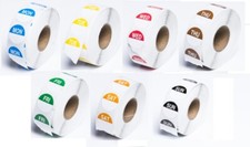 Day Dot Food Labels Catering Storage Stickers Round Single Roll x 1000
