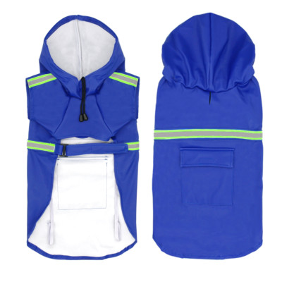 Dog Raincoat with Hood Waterproof Outdoor Pet Doggie Rain Coat Rainwear Clothes