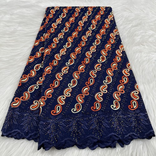 YQOINFKS Cotton Fabric African Embroidery Swiss Voile Lace Wedding Textile 5Yard - Picture 2 of 20