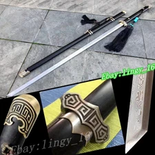 135CM Long Sword Tang Dynasty Saber Sharp Damascus Steel Chinese WuShu Dao Jian