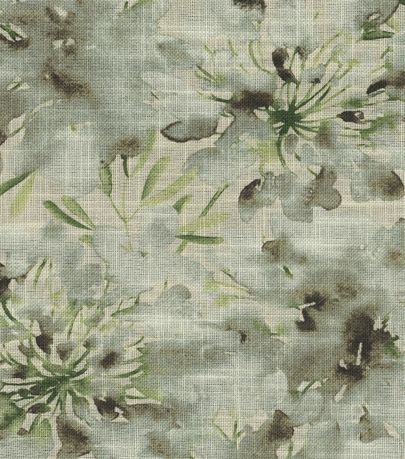 Vapor Floral Print 54-Inch Wide Cotton Blend Fabric