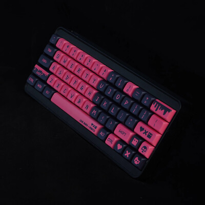 Love Death Robots Theme XDA PBT Pink Black Keycap Set