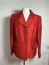 KASPER - WOMEN'S RED OPEN FRONT BLAZER SUIT JACKET - SIZE 14 - BUSINESS CAREER