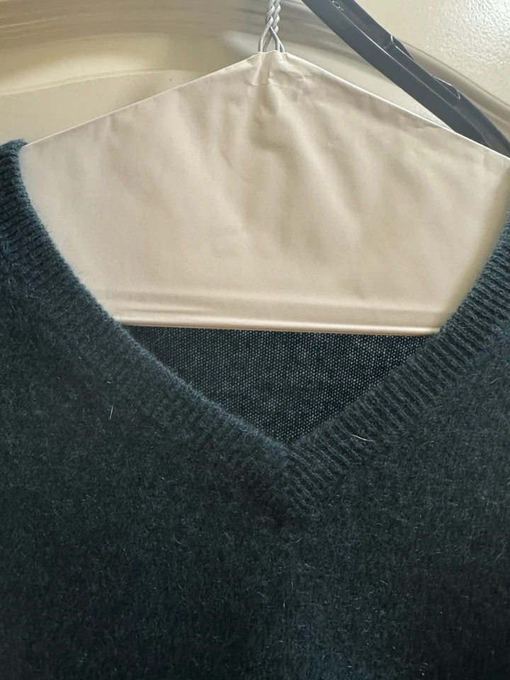 Suéter Saks Fifth Avenue Cashmere Manga Larga Azul Talla L Foto 3 de 4