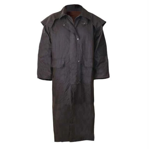 Weatherall Full Length Unisex Oilskin Protective Coat Brown Sizes XS-3XL - Picture 1 of 7