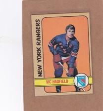 1972-73 O PEE CHEE HOCKEY VIC HADFIELD #31 RANGERS VGEX/EX *A29836
