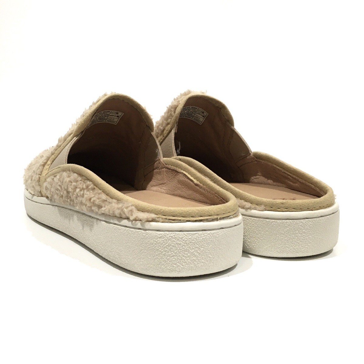 UGG Luci Slip-on Fuzzy Sneakers -Natural Beige Faux Fur  display picture 2