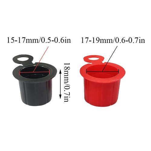 Top Post Plastic Battery Caps- One Red and One Black per set- Protects Terminals - Picture 2 of 9
