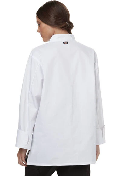 NWT DICKIES WOMEN'S CLASSIC CHEF COAT IN WHITE DC414 - Image 2 of 3