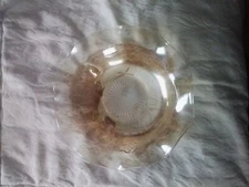 Jeannette Glass Iridescent Iris & Herringbone Ruffle Rim Bowl