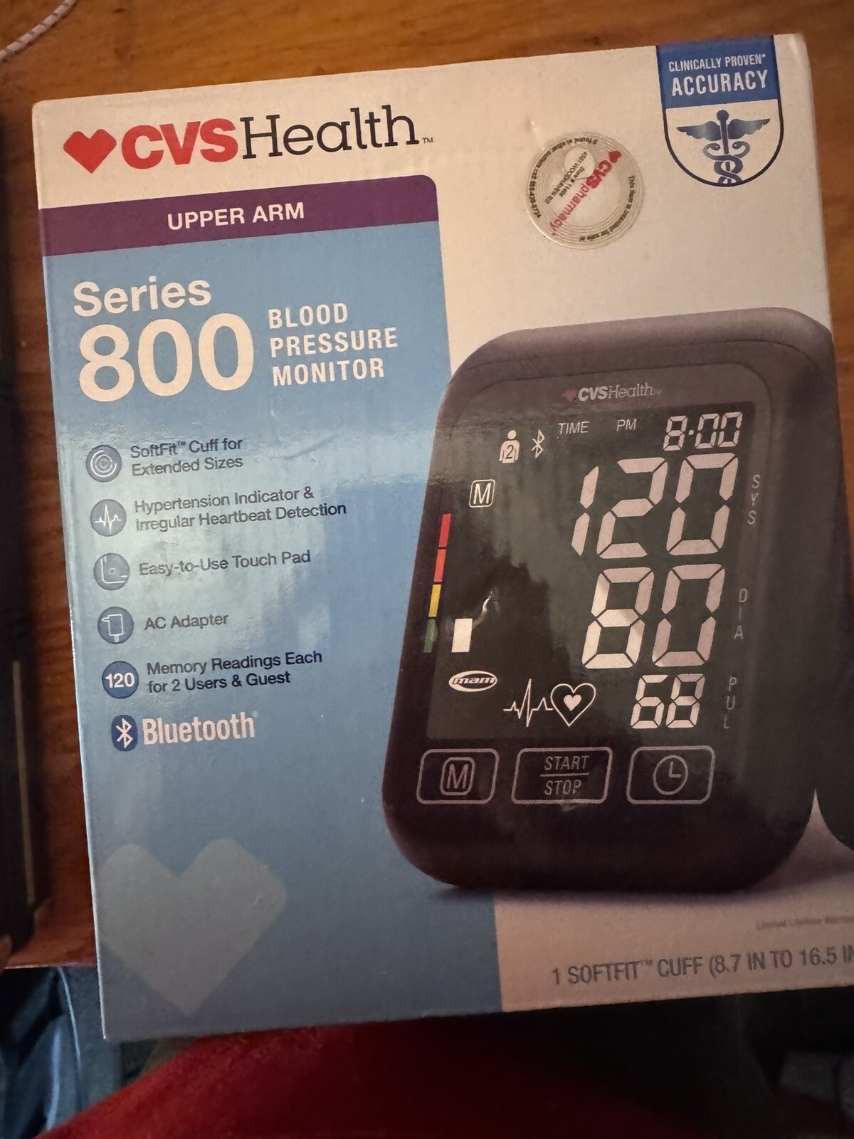 CVS Health Series 800 Upper Arm Blood Pressure Monitor. Bluetooth ...