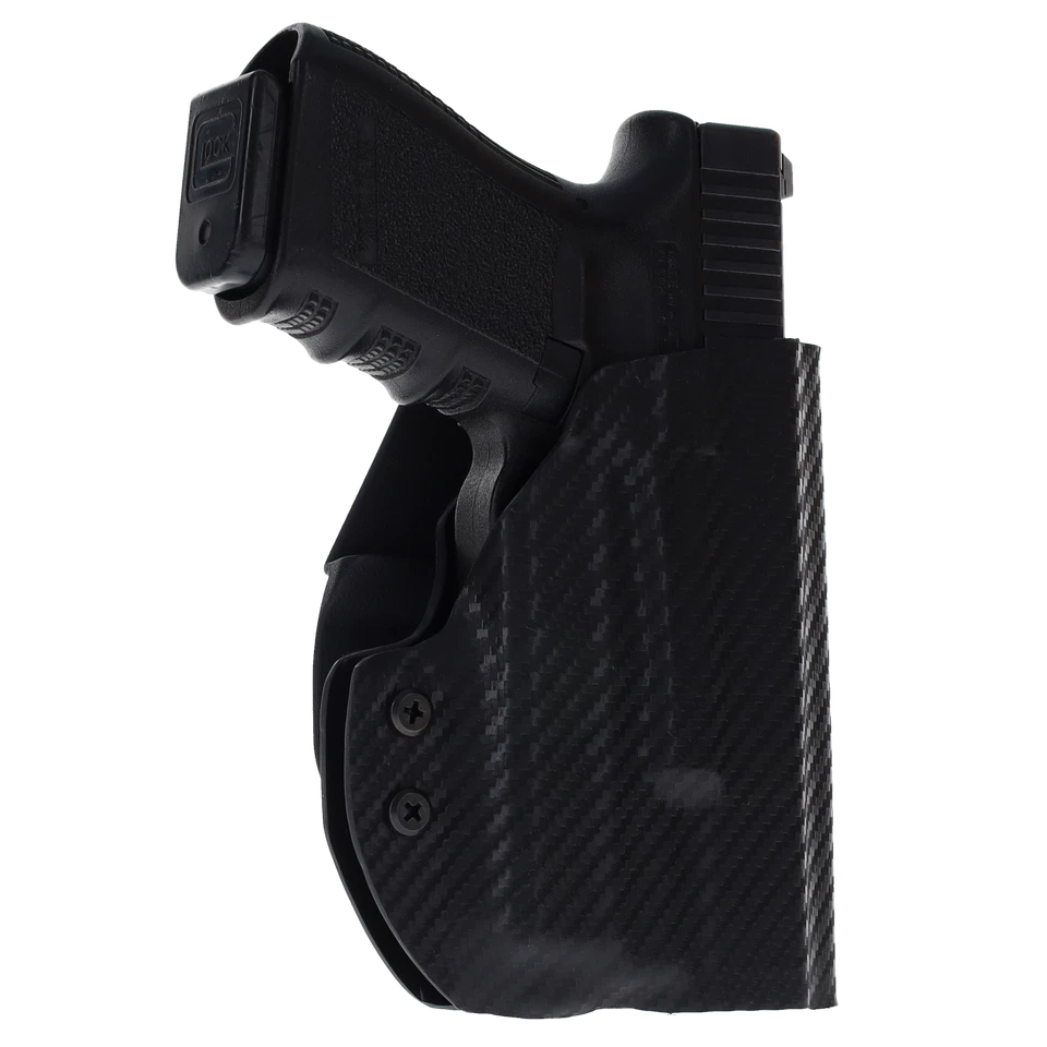 OWB KYDEX PADDLE HOLSTER for Handguns with a SUREFIRE XC1 - Black Carbon Fiber - Image 2 of 4