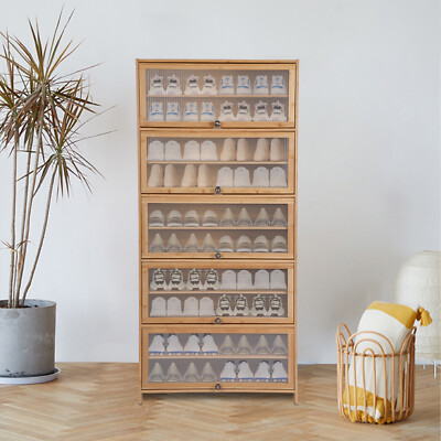 10-Tier Shoe Storage Entryway Storage Cabinet Shoe Case Organizer Free Standing