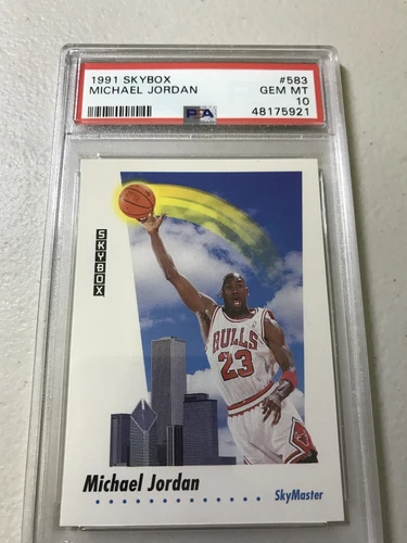 1991 Skybox Basketball #583 Michael Jordan Psa 10 Gem Mint card