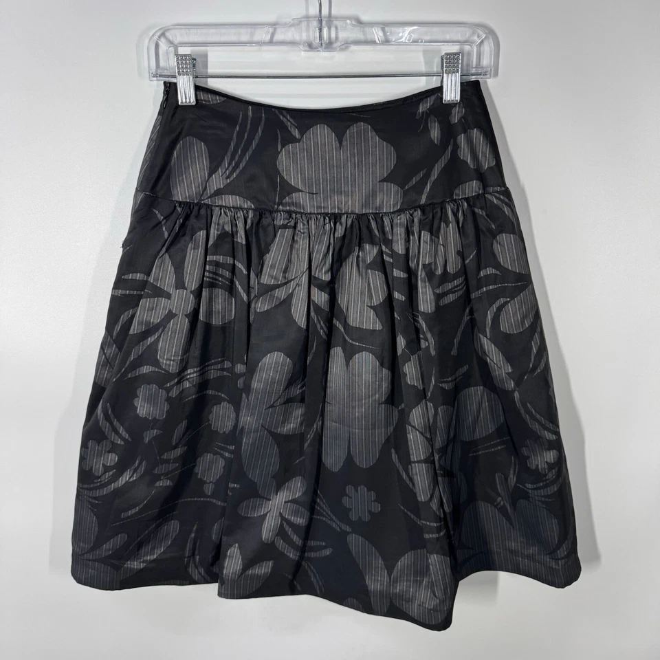 David Meister Womens Midi Skirt Size 2 Gray Tulip Pleated Tulle - Image 2 of 4