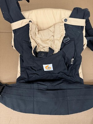 ERGOBABY ERGO BABY ORIGINAL BABY CARRIER & INFANT INSERT  BLACK/CAMEL NEW NO BOX