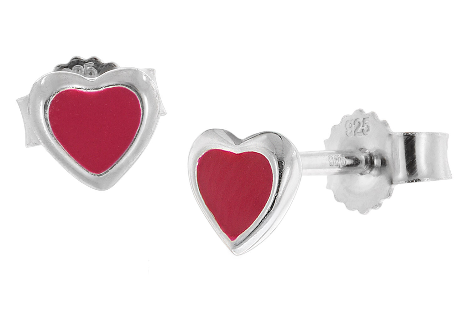 TRENDOR Schmuck Kinder-Ohrringe Silber 925 Herz Ohrstecker 68347 2990₽