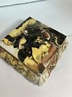 Antique Italian Pottery Box w/ Lid Raised Lid Marbled Glaze Unique Piece