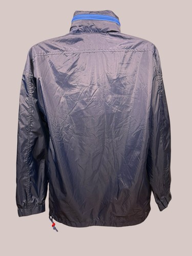 VTG 80s EMS Eastern Mountain Sports Windbreaker Jacket Blue Half Zip Hooded Sm - Picture 5 of 8