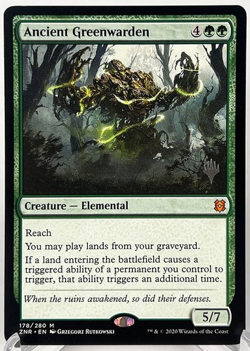 MTG Ancient Greenwarden - 0178 - Promo Pack: Zendikar Rising (PPZNR) Near Mint