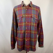 Vintage 1980s Guess Georges Marciano Men  s Plaid Flannel Shirt XL Made In USA