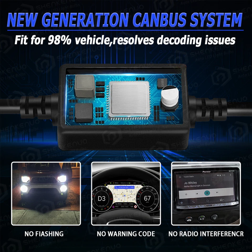 Para For Lexus RX300 1999-2003 faro LED Hi Lo Beam + bombillas de luz antiniebla - Image 2 of 4