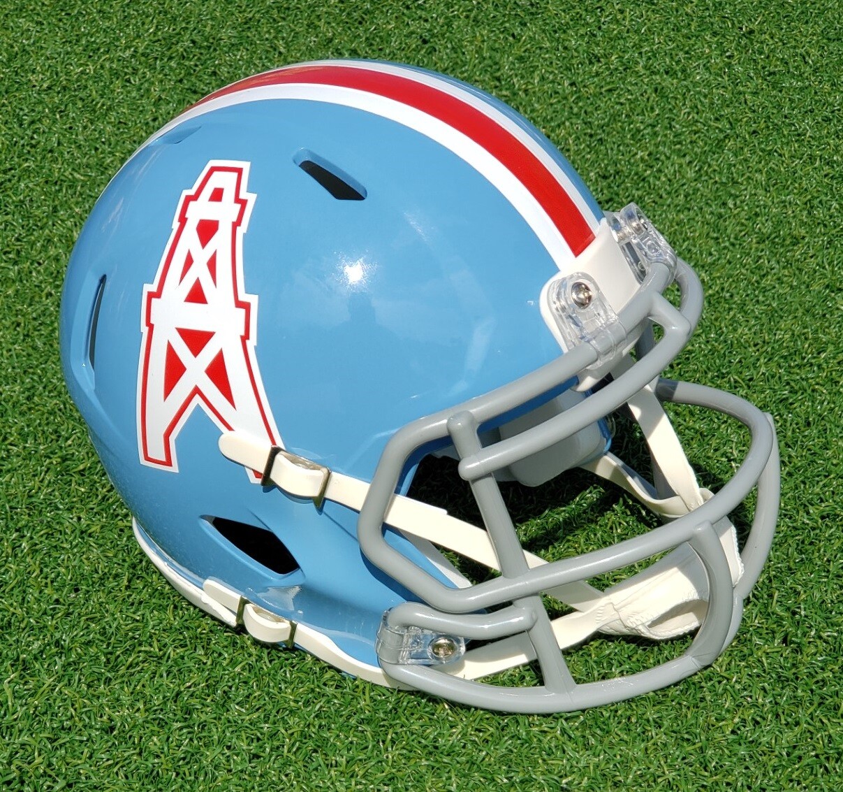 HOUSTON OILERS 1960s-70s THROWBACK FOOTBALL MINI HELMET 2 PICKS