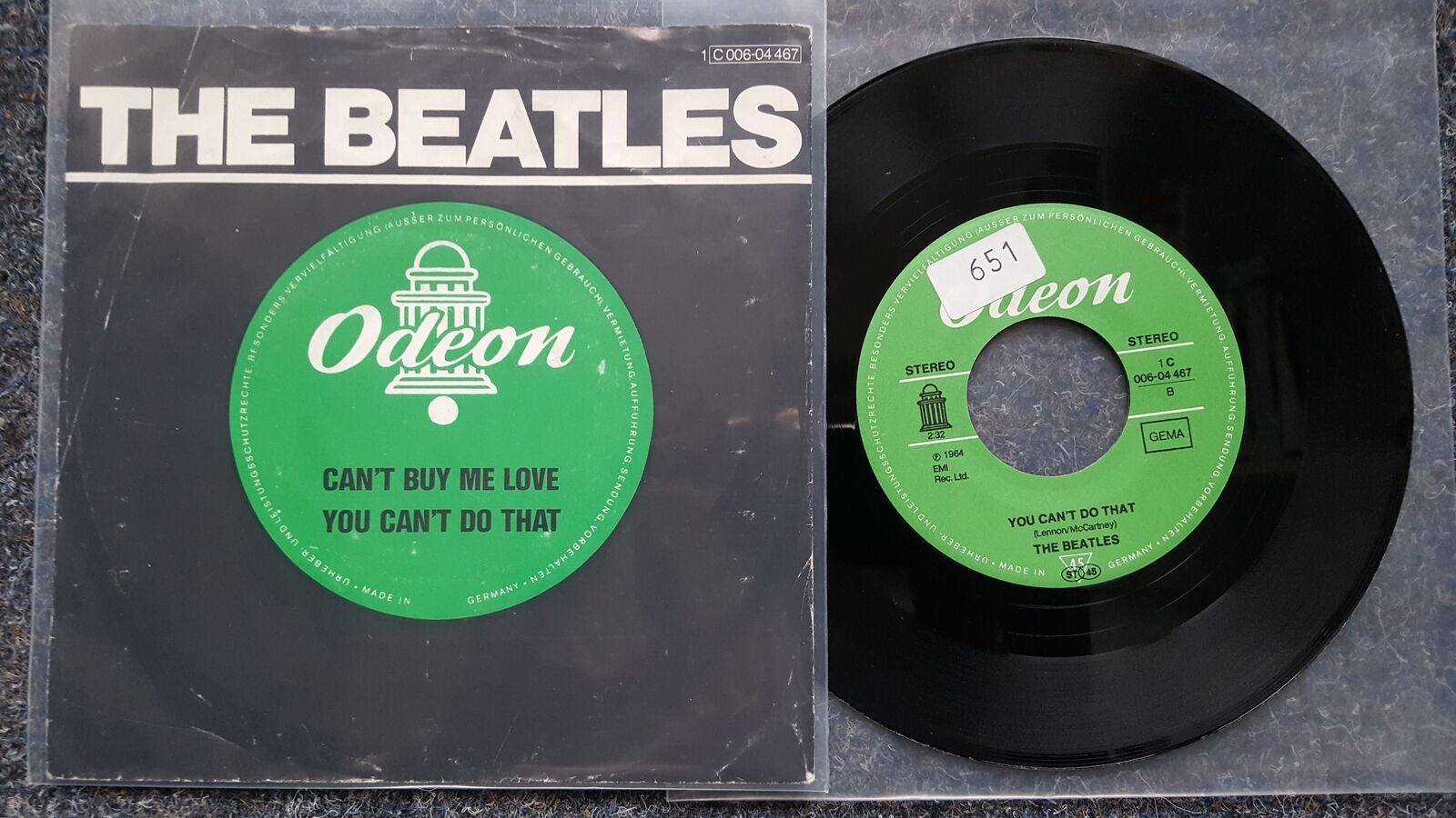 7" Single Vinyl The Beatles Can't buy me love GERMANY eBay