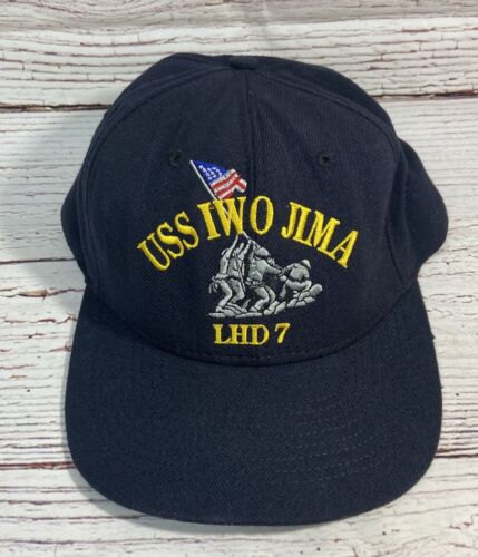 USS IWO JIMA LHD 7 Plankowner PNSN ROBERTSON Baseball Cap Adjustable Tab OSFM