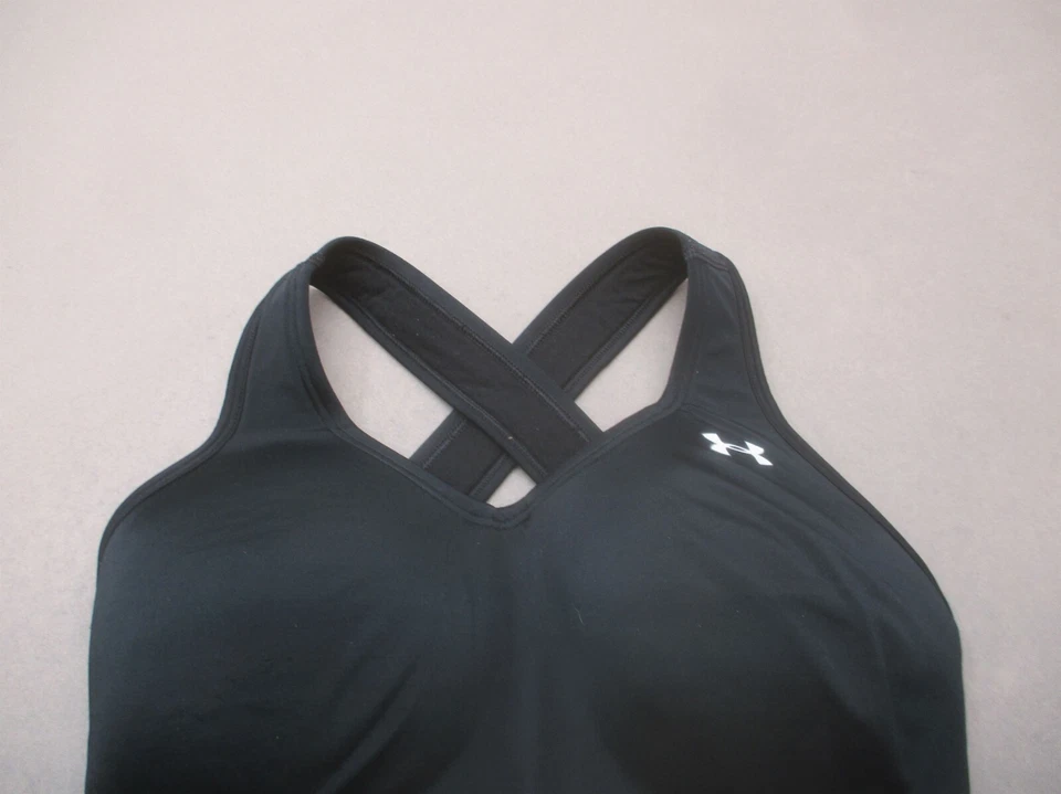 Sujetador deportivo Under Armour talla S para mujer forrado en negro inalámbrico con espalda cruzada 8M Foto 2 de 4