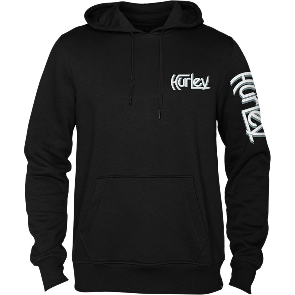 Hurley Original Pullover Black Grey White Logo Discount Sweatshirt Men's Hoodie