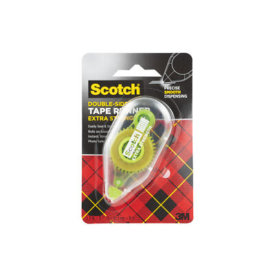 Scotch Double Sided Tape Runner - .31 Inch X 49 Feet Refillable Dispenser (2 Pack)