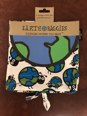 100 Reusable snack bag sets, set=2 baggies, new, display packaging, bug print