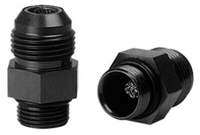 Moroso #22610 Fitting Adapter -12 AN to Straight Cut -10 AN Aluminum Black Pair