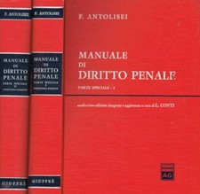 Manuale di diritto penale. Parte speciale 2voll.. . Antolisei Francesco. 1994-95
