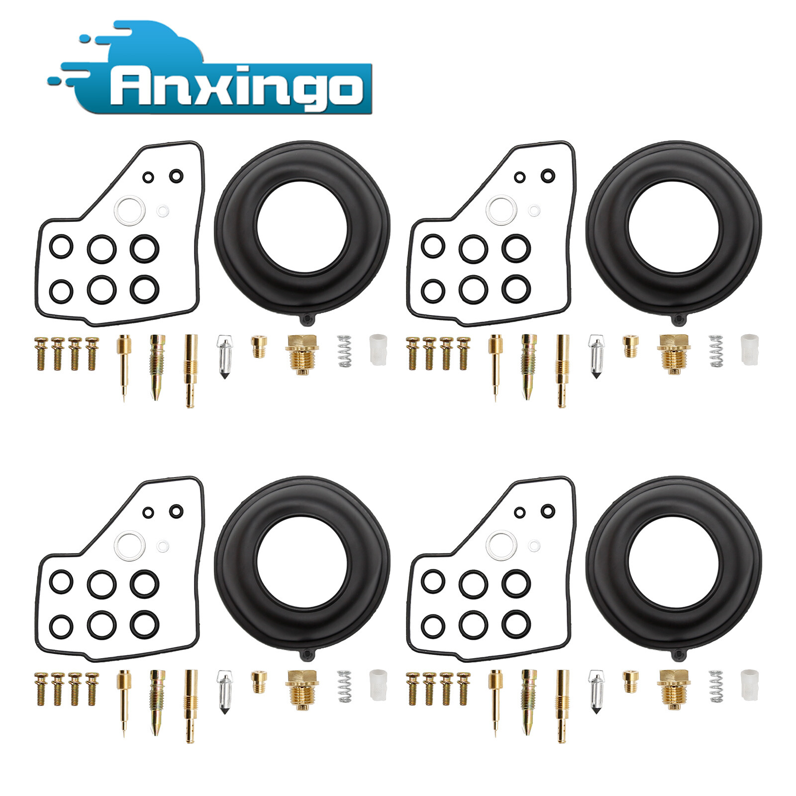 4Set Carburetor repair kits Carb Diaphragms For HONDA VF500C V30 MAGNA