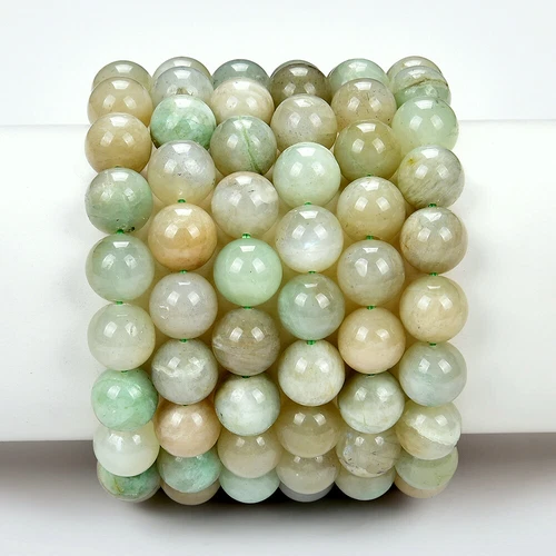 Natural Rare Garnierite Green Moonstone 8MM 10MM 7.5 inch Round Bracelet(S20) - Picture 1 of 3