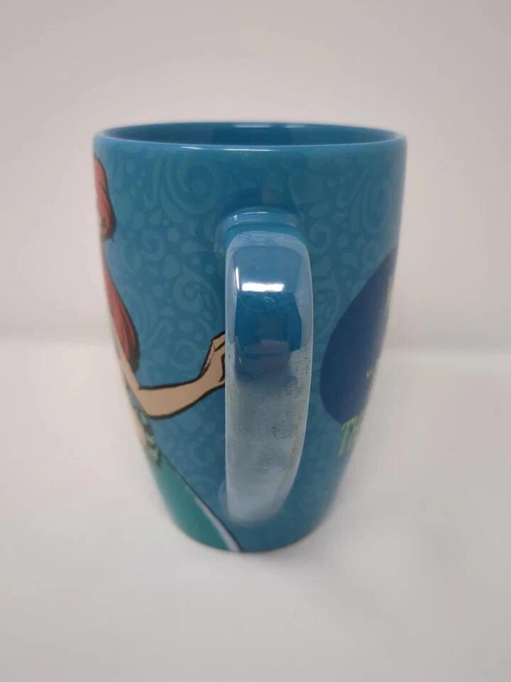 Taza de café de 5 "Once I Wake Up" azul Sirenita Ariel de los parques de Disney 1988 Foto 4 de 4