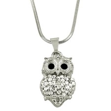 Adorable Baby Owl 3D Pendant Necklace 18" Chain Fast Shipping