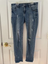 Kenneth Cole Reaction Women's 4 Jeans Skinny Medium Wash Zipper Fly Blue Denim