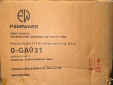 Famiware Milkyway Plates and Bowls Set, 12 PCs Dinnerware Sets Brand New In Box