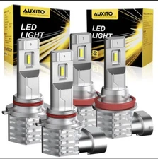 Auxito 4x 9005+H11 LED Headlight Combo High Low Beam Bulbs Kit Super bright